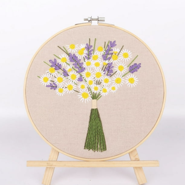 DIY Embroidery Beginners Kits Pre-Printed Floral Pattern Cross Stitch Craft Hot DIY Embroidery Beginners Kits Pre-Printed Floral Pattern Cross Stitch Craft Hot